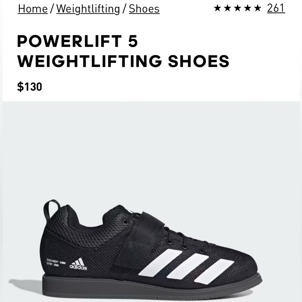 Adidas Powerlifting Shoes Men’s